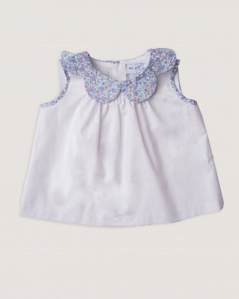 BLUSA CON CUELLO EN FORMA DE PÉTALOS